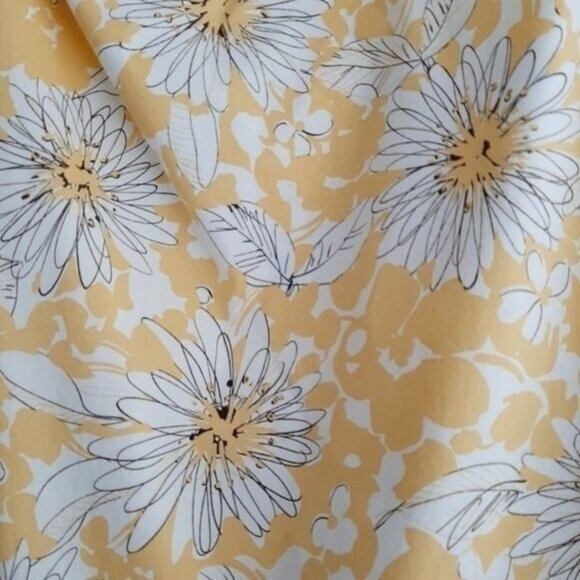 RW&CO Strapless Floral Mini Dress Yellow & White Sz 10 Flawed - Picture 5 of 12